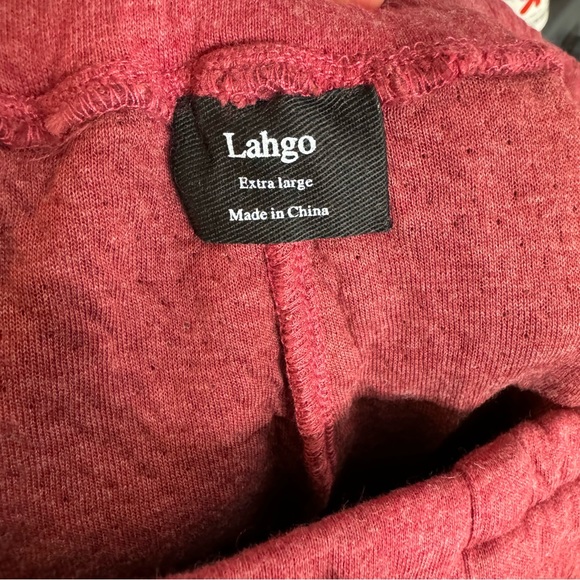Lahgo Lunya Red Pants Mens Restore Double Faced Sweatpant Joggers Size XL - Picture 9 of 11